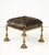 1950's Brass and Crushed Velvet French Ottoman For Sale - Image 13 of 14
