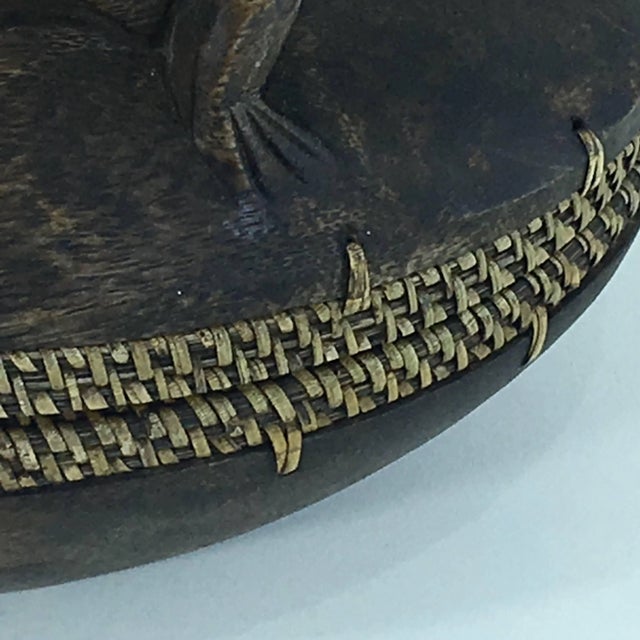 Mid-Century Asian Carved Wood Box For Sale - Image 4 of 10