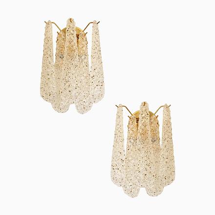 Conchiglie Murano Glass Gold Wall Lights by Simoeng, Set of 2 For Sale - Image 12 of 12