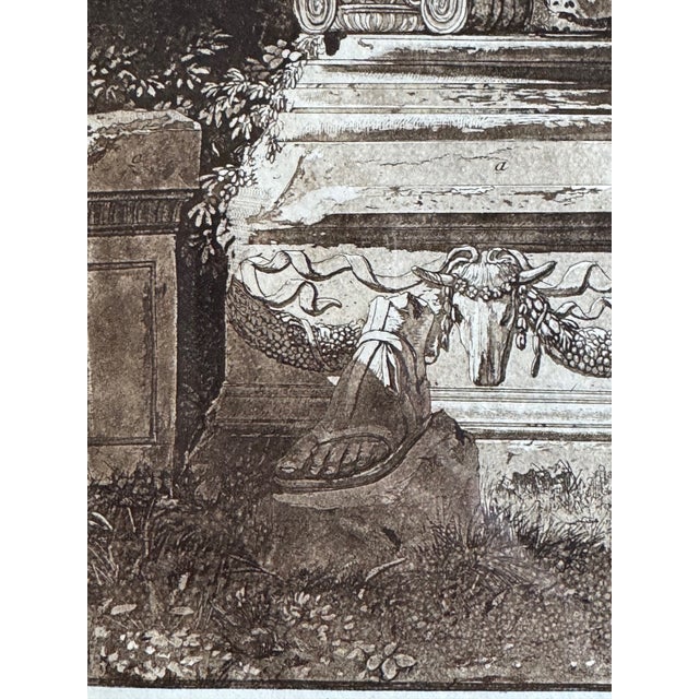 Antique French Neoclassical Engraving of Classical Architectural Fragment – After J.-P.-L. Houël, C. 1777–1800 For Sale - Image 9 of 9