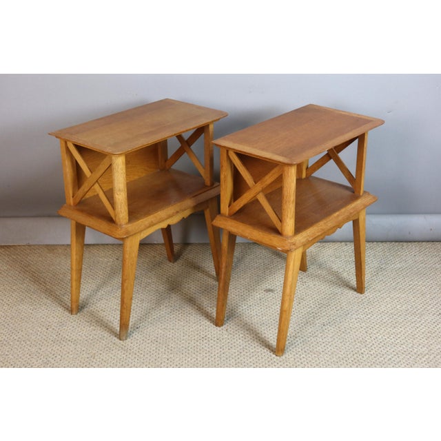 1950s Vintage Bedside Tables, 1950s, Set of 2 For Sale - Image 5 of 6