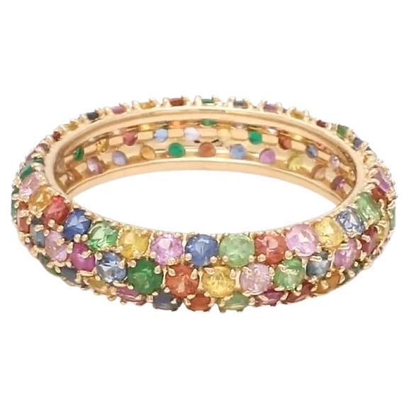 Natural 3.09 cts Rainbow sapphire ring in 18k gold For Sale - Image 15 of 18