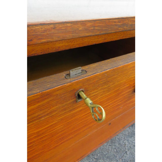 Wood Mission Art and Craft Early 1900s Low Oak Dresser 6126 For Sale - Image 7 of 15