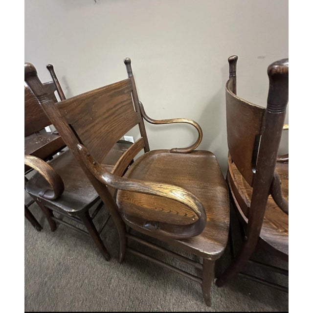 1900 - 1909 Antique Set 4 Heywood Brothers & Wakefield Company Dining Chairs For Sale - Image 5 of 11