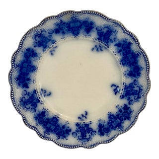 Flow Blue W. H. Grindley & Co England "Clarence" Made in England Plate For Sale