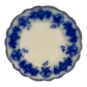 Flow Blue W. H. Grindley & Co England "Clarence" Made in England Plate