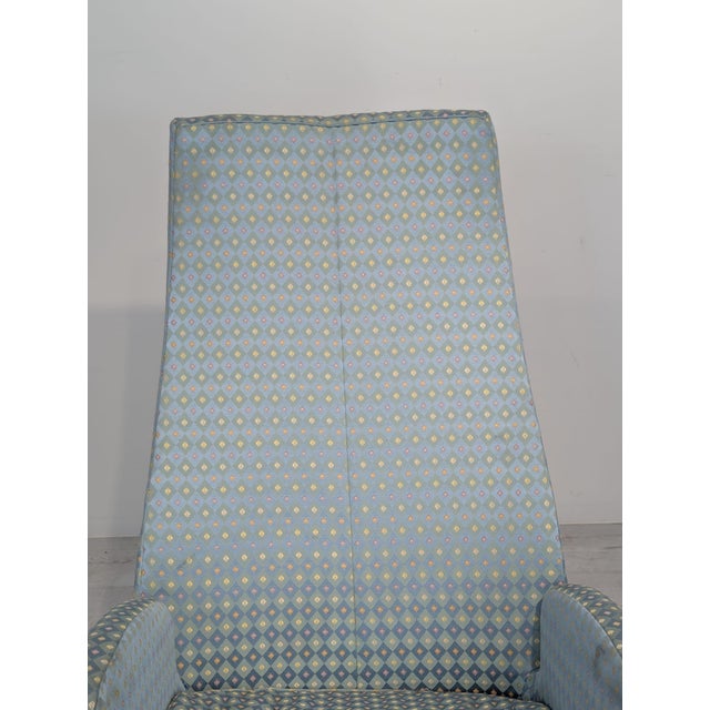 Mid-Century Upholstered High-Back Lounge Chair, 1959 For Sale - Image 9 of 13