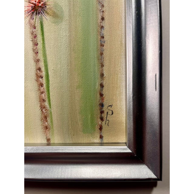 2026 Oil on Canvas Cactuses Painting by Ukrainian Artist Svitlana Shapovalova For Sale - Image 4 of 7