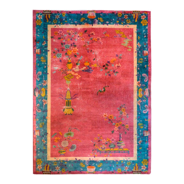 Early 20th Century Chinese Art Deco Rug For Sale