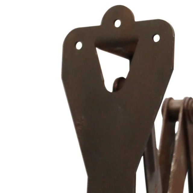 Metal Vintage Industrial Black Enamel Scissor Wall Lamp For Sale - Image 7 of 10