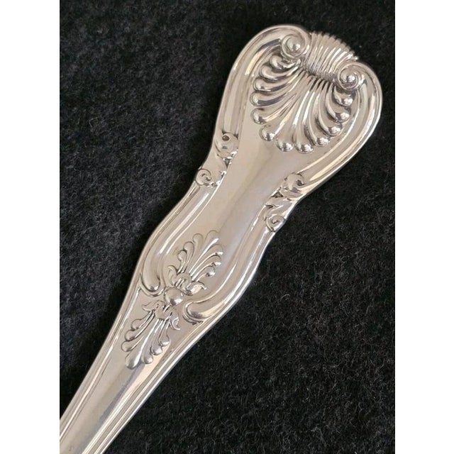 19th Century Antique Victorian Sterling Silver Kings Pattern Fish Server by William Eaton, 1841 For Sale - Image 5 of 18