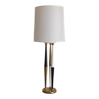 Vintage Mid Century Table Lamp W/ Shade For Sale