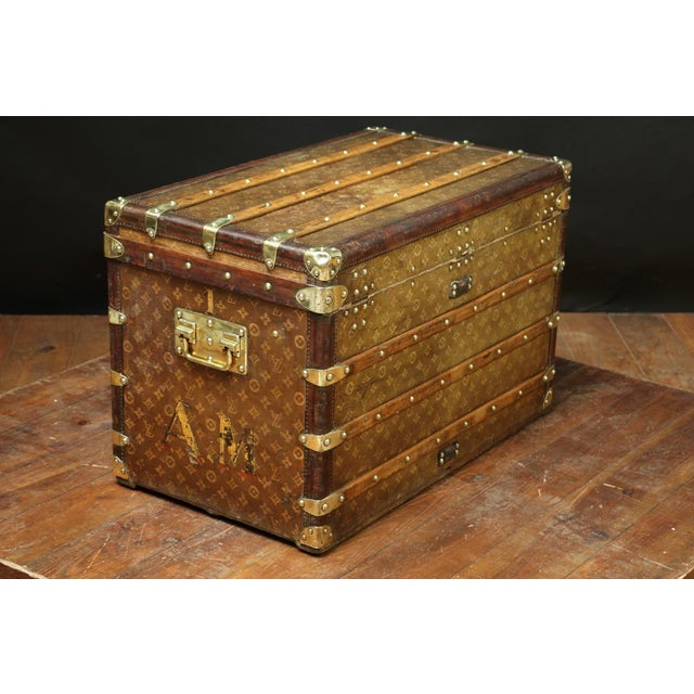 Courier Trunk with Monogrammed Canvas from Louis Vuitton, 1920s For Sale - Image 3 of 13