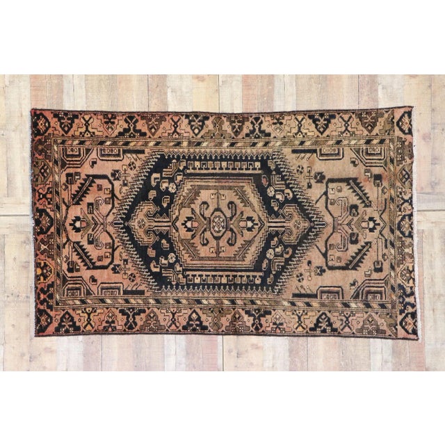 Brick Red Vintage Persian Hamadan Rug - 03'10 X 06'06 For Sale - Image 8 of 9