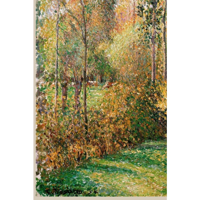 Green Vintage French Impressionist Art Print – Golden Autumn Trees by Pissarro, 18" X 24" For Sale - Image 8 of 10