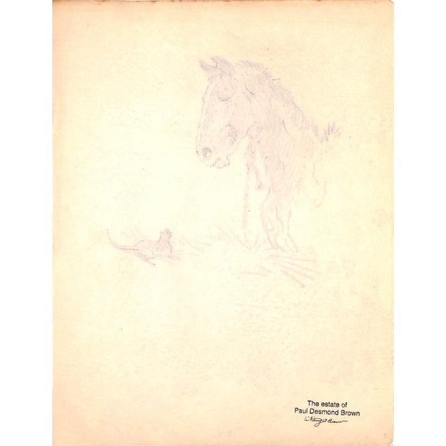 Art Sz: 11"H x 8 3/8"W 1944 Provenance stamp on verso: The Estate of Paul Desmond Brown *Book sold separately*