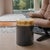 Early 21st Century Round Black Marble and Onyx Side Table by Forzini For Sale - Image 5 of 9