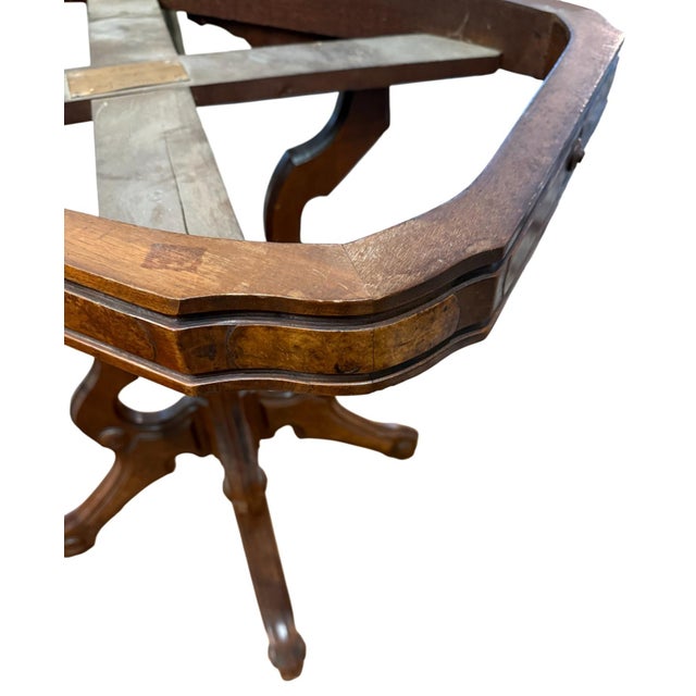 Antique Eastlake Carved Walnut Pier Mirror & Table - Set For Sale In Boston - Image 6 of 16