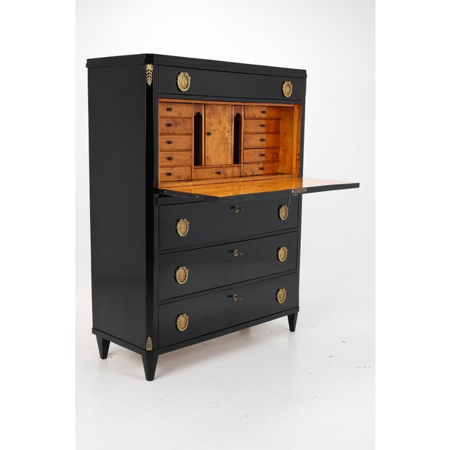 Mid 19th Century Antique Swedish Empire Secretaire, 1840 For Sale - Image 5 of 16