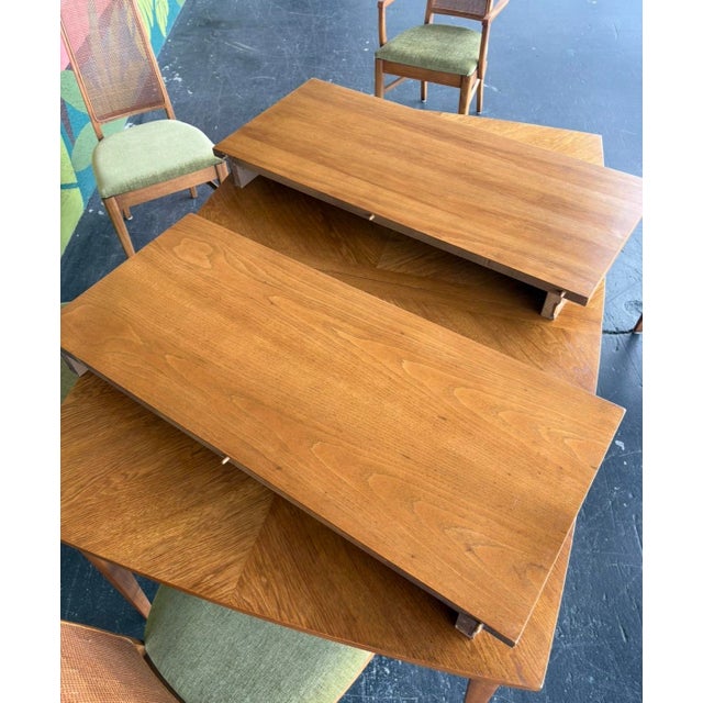 Wood Mid Century Broyhill Diamond Head Dining Set For Sale - Image 7 of 16