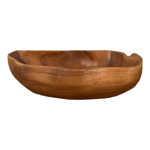 Vintage Boho Chic Wooden Serving Bowl