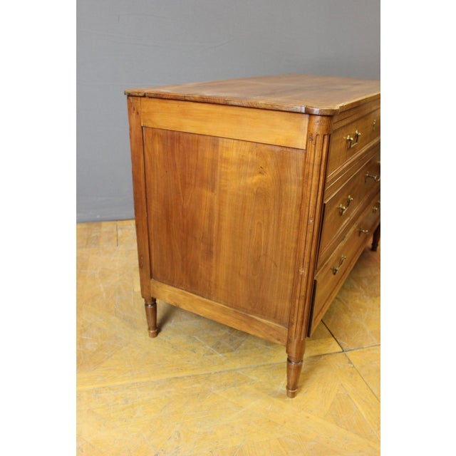 Louis XVI Style Chest of Drawers in Cherry Wood, 1800s For Sale - Image 9 of 12