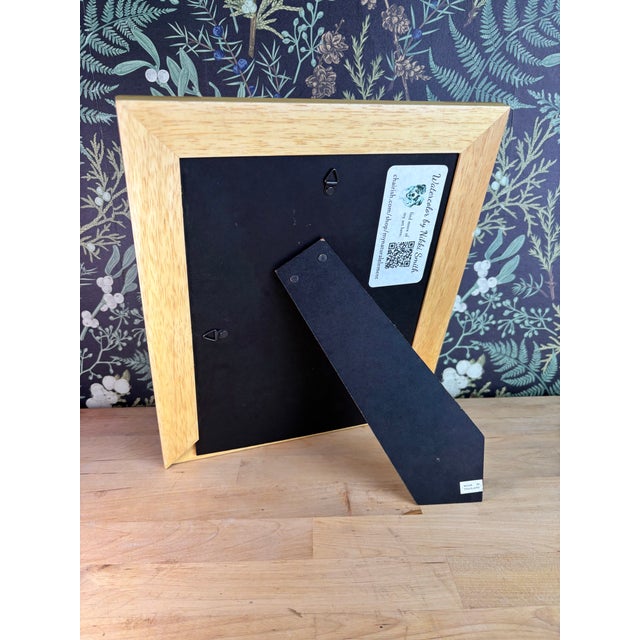 Mid-Century Modern “Yarrow Pair in Bloom” Original Watercolor Painting Signed and Framed For Sale - Image 3 of 3