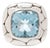 Jh Kali Collection Blue Topaz Statement Ring, Sterling Silver, Ring Size 6 For Sale