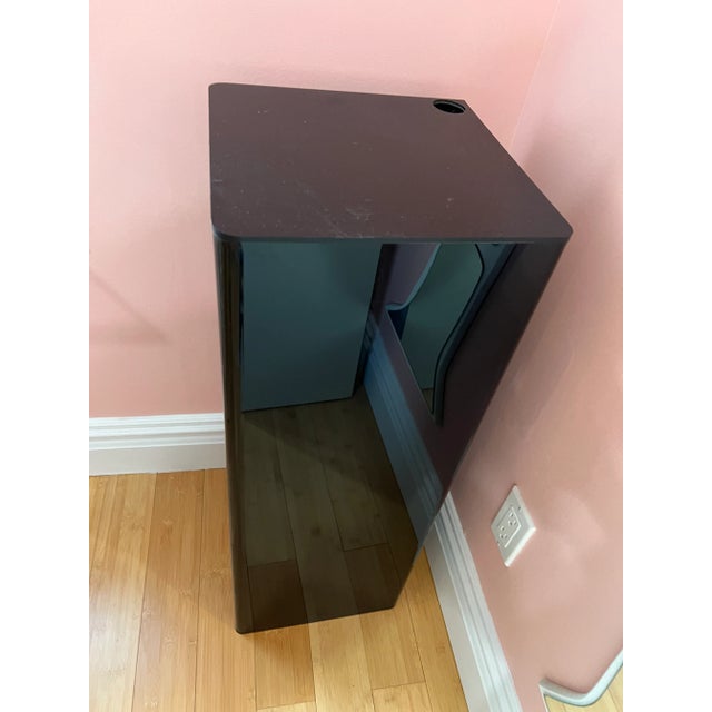 Contemporary 1970 Acrylic Black Pedestal For Sale - Image 3 of 7