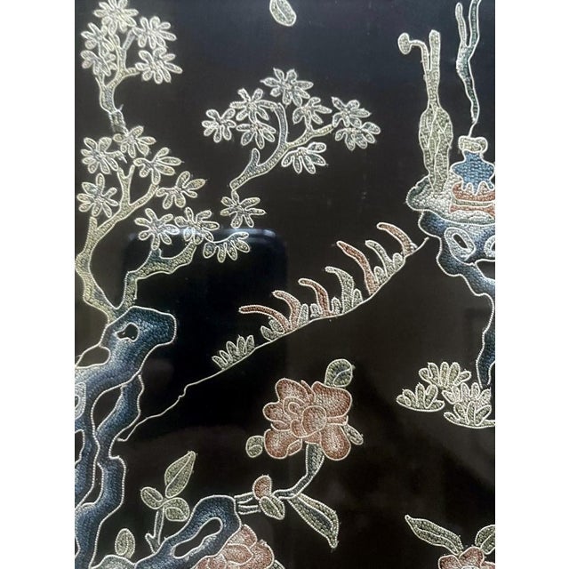 Framed Chinese Antique Textile Qing Dynasty Provenance For Sale - Image 14 of 15