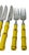 2000 - 2009 Yellow Faux Bamboo Flatware Set, 18-Piece Hampton Silversmiths Cutlery, Mid-Century Modern Dining Decor, Tiki Bar Entertaining For Sale - Image 5 of 10
