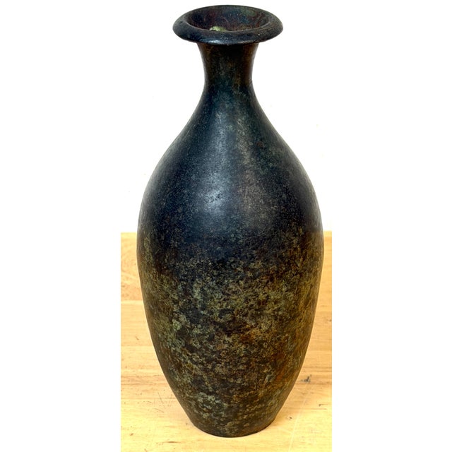Late 20th Century French Modern Patinated Bronze Vase, circa 1970s For Sale - Image 5 of 9