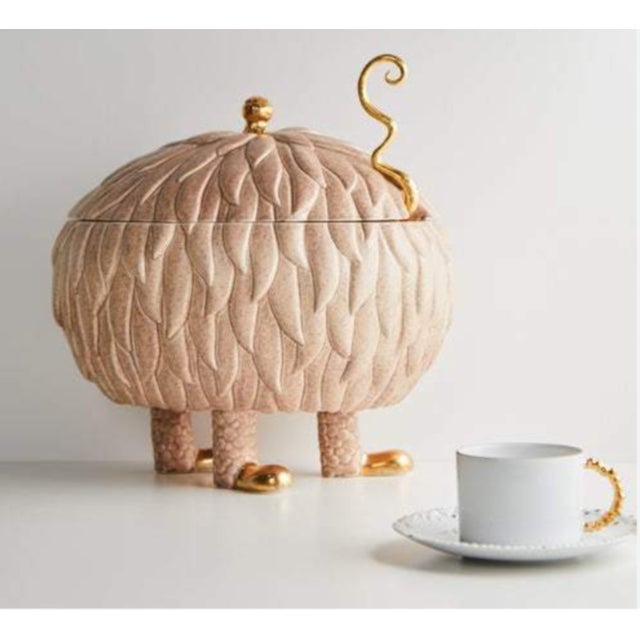 Contemporary Haas Brothers for L’Objet “Lukas” Monster Tureen - 24k Gold, Sculptural Centerpiece, Discontinued, Brand New in Gift Box For Sale - Image 3 of 10
