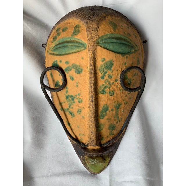 Alvino Bagni Italian Pottery Tribal Mask Wall Sculpture For Sale - Image 13 of 13