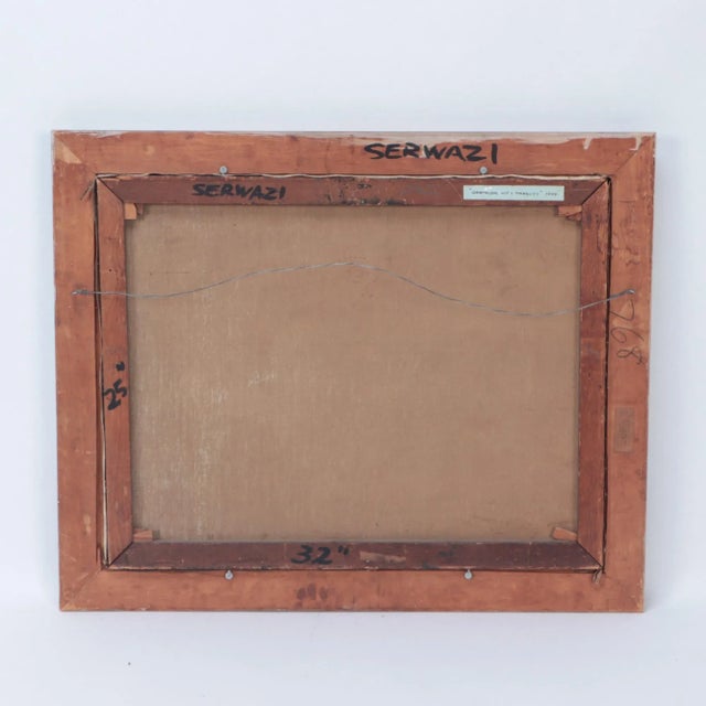 Albert Serwazi (American 1905-1992) "Gertrude With Parrot". Oil on Canvas C 1940s For Sale In Philadelphia - Image 6 of 8