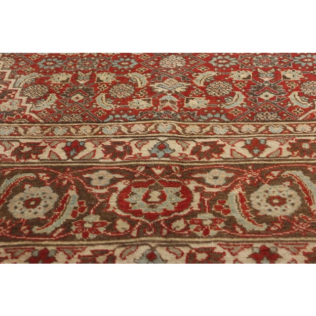 Early 20th Century Antique Persian Mahi Tabriz Rug - 09'00 X 12'03 For Sale - Image 5 of 9