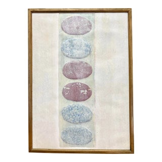 Modernist Minimalist Cast Paper Painting For Sale