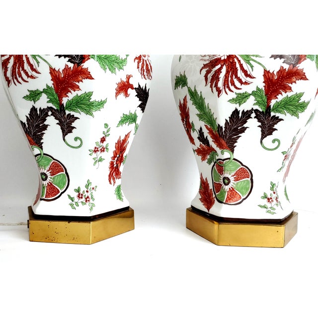 White Lamps Pair French Ginger Jars For Sale - Image 8 of 12