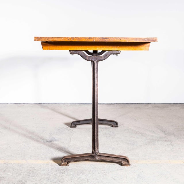 1930s French Cast Base Café Dining Table, 1930s For Sale - Image 5 of 7
