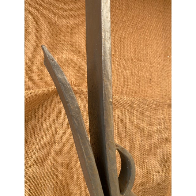 Iron + Marble French Art Deco Poillerat-Style Wall-Mounted Console Table For Sale - Image 14 of 18