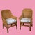 Set of 4 Woven Rattan Arm Chairs For Sale - Image 4 of 4
