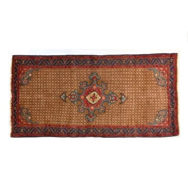 Camel 1970s Persian Bijar, 5' X 10' For Sale - Image 8 of 8