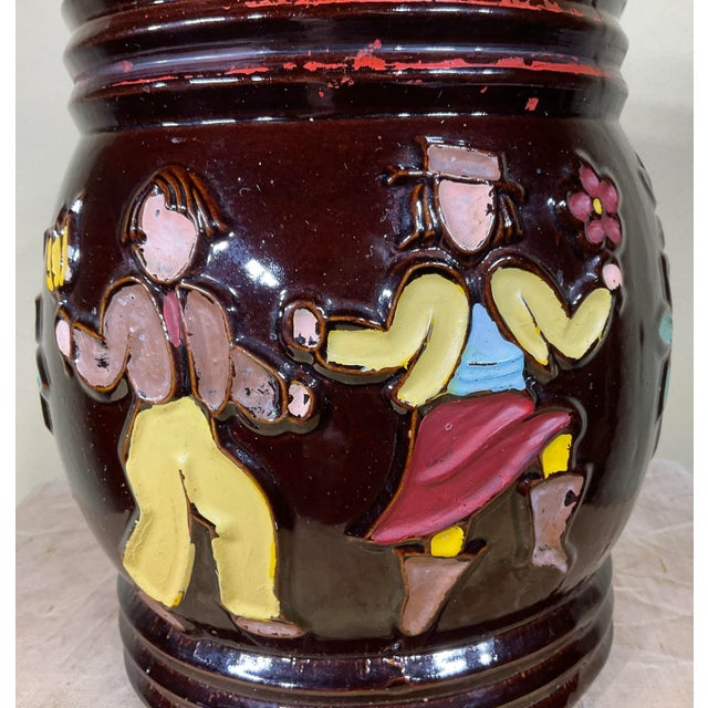 Ceramic Vintage 1960s Ceramic Cookie Jar For Sale - Image 7 of 13