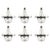 This is a beautiful set of six Louis Revival 14 Light Ballroom Cut Crystal and Bronze Tent Chandeliers, circa 1920 in...