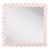 Fleur Home Audubon Bamboo Square Mirror in Pink Ground, 30x30 For Sale