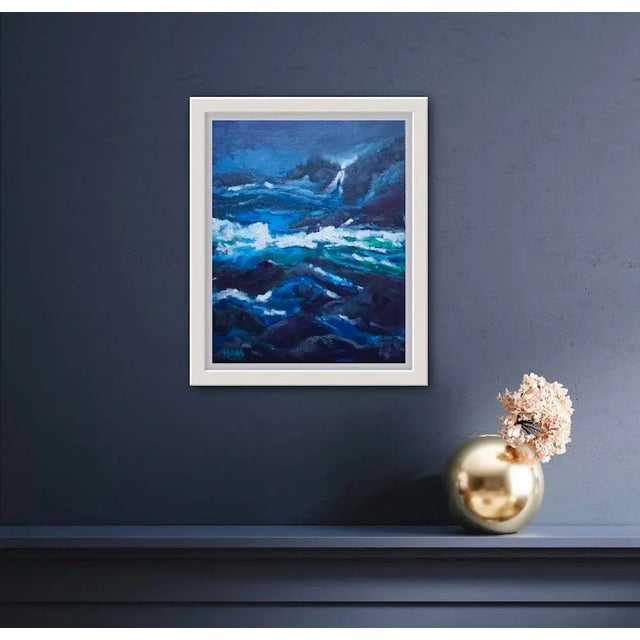 Modern Impressionist Seascape Blue Waters For Sale In Reno/Lake Tahoe - Image 6 of 12