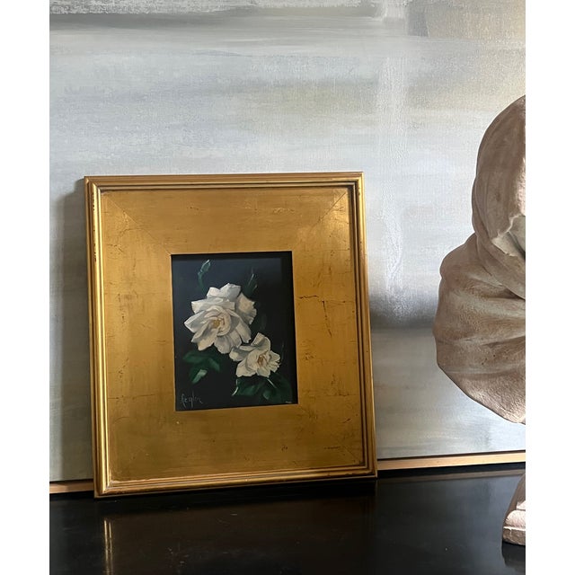 Wood Vintage Framed & Signed Floral Still Life Painting For Sale - Image 7 of 12