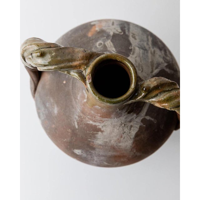 Antique Italian Terracotta Amphora with Twisted Handles, 18th Century For Sale - Image 5 of 11