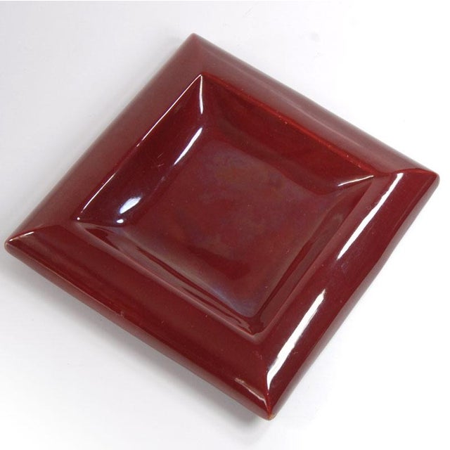 Ceramic Italian Burgundy Glazed Ceramic Dish from Italica Ars, 1970s For Sale - Image 7 of 10