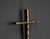Brutalist Brass Cross, 1950s For Sale - Image 4 of 10